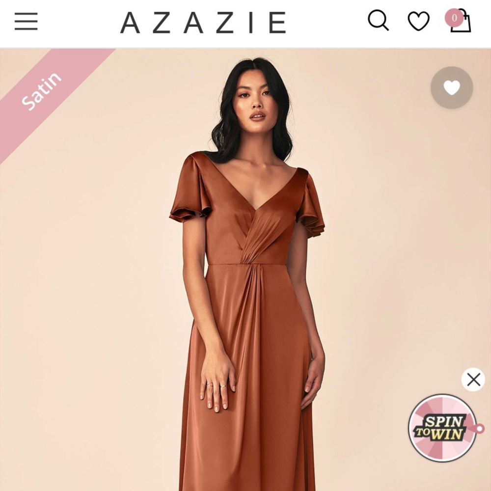 Azazie Soren Bridesmaid Dress in Cedar Rose